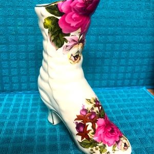 Home Decor Porcelain Boot Shoe Vase